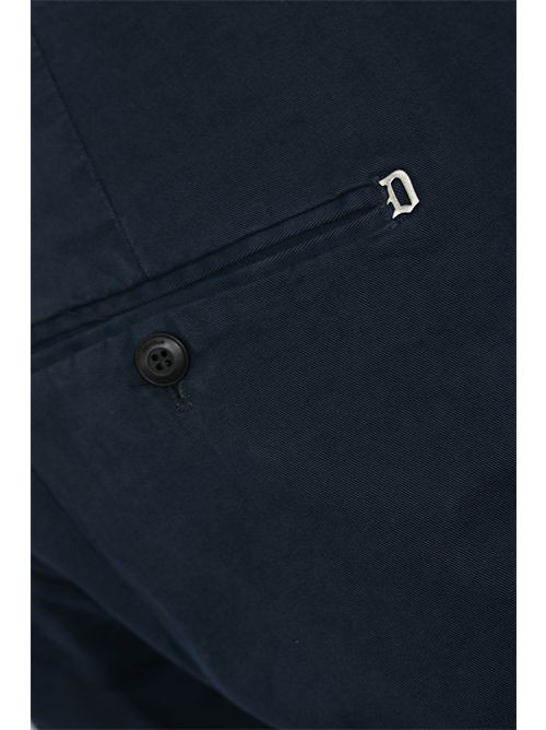 Pantalone Gaubert in gabardina di cotone stretch Blu tuareg DONDUP | UP235 GSE043 PTD899